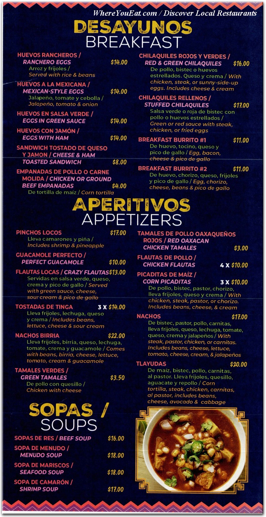 menu image