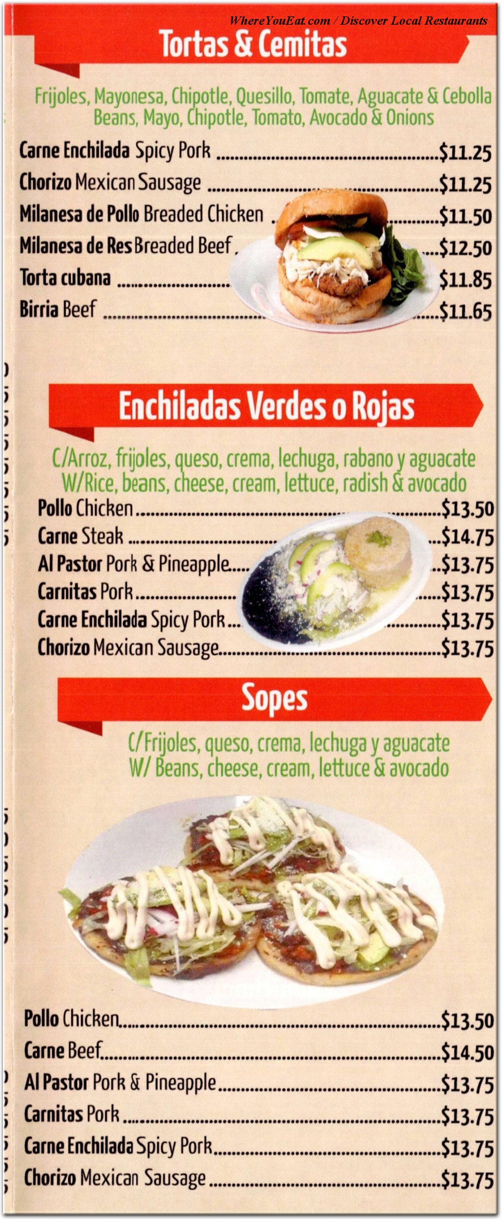 menu image