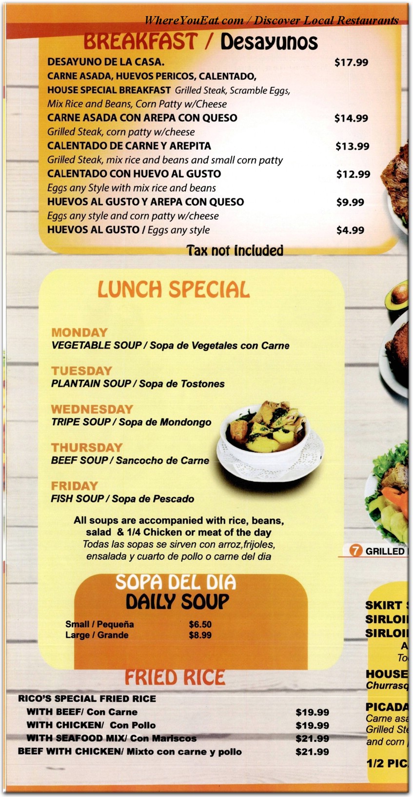 menu image