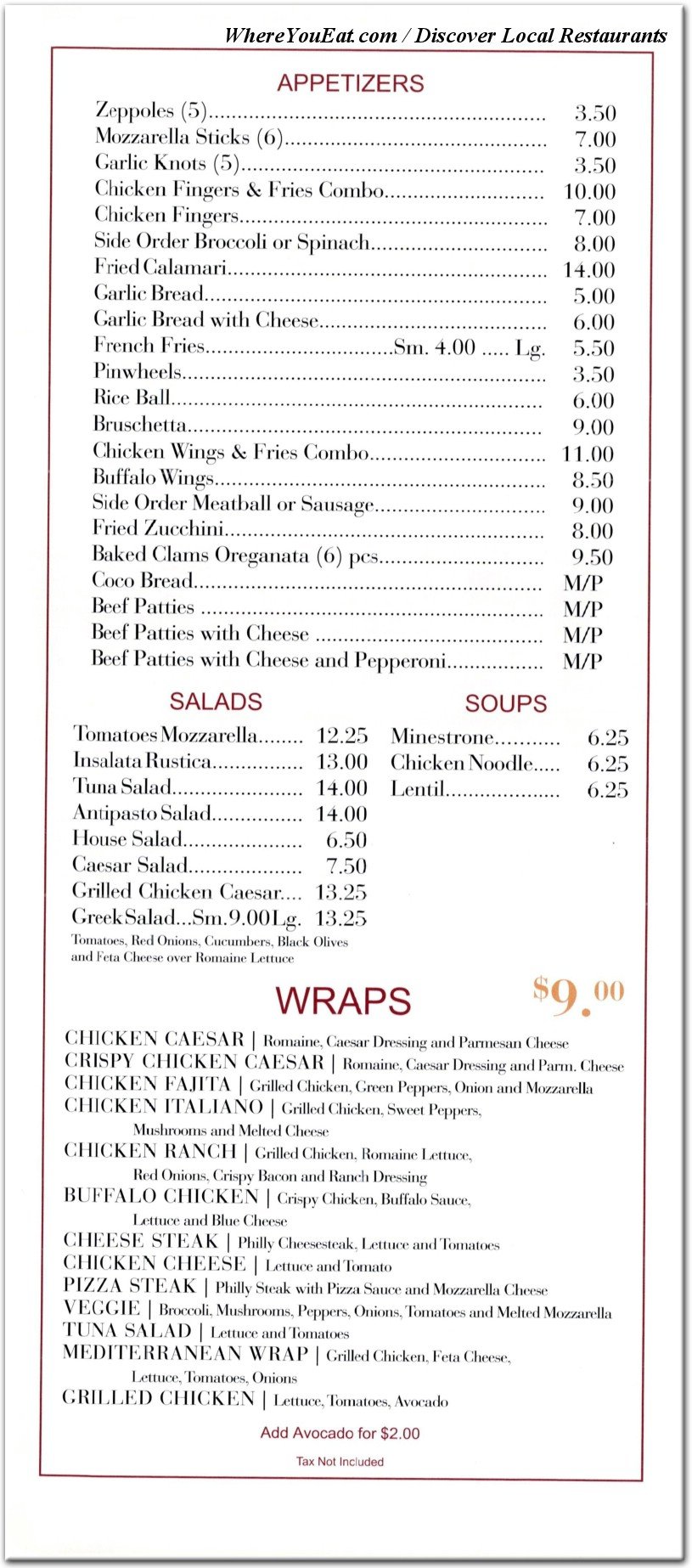 menu image