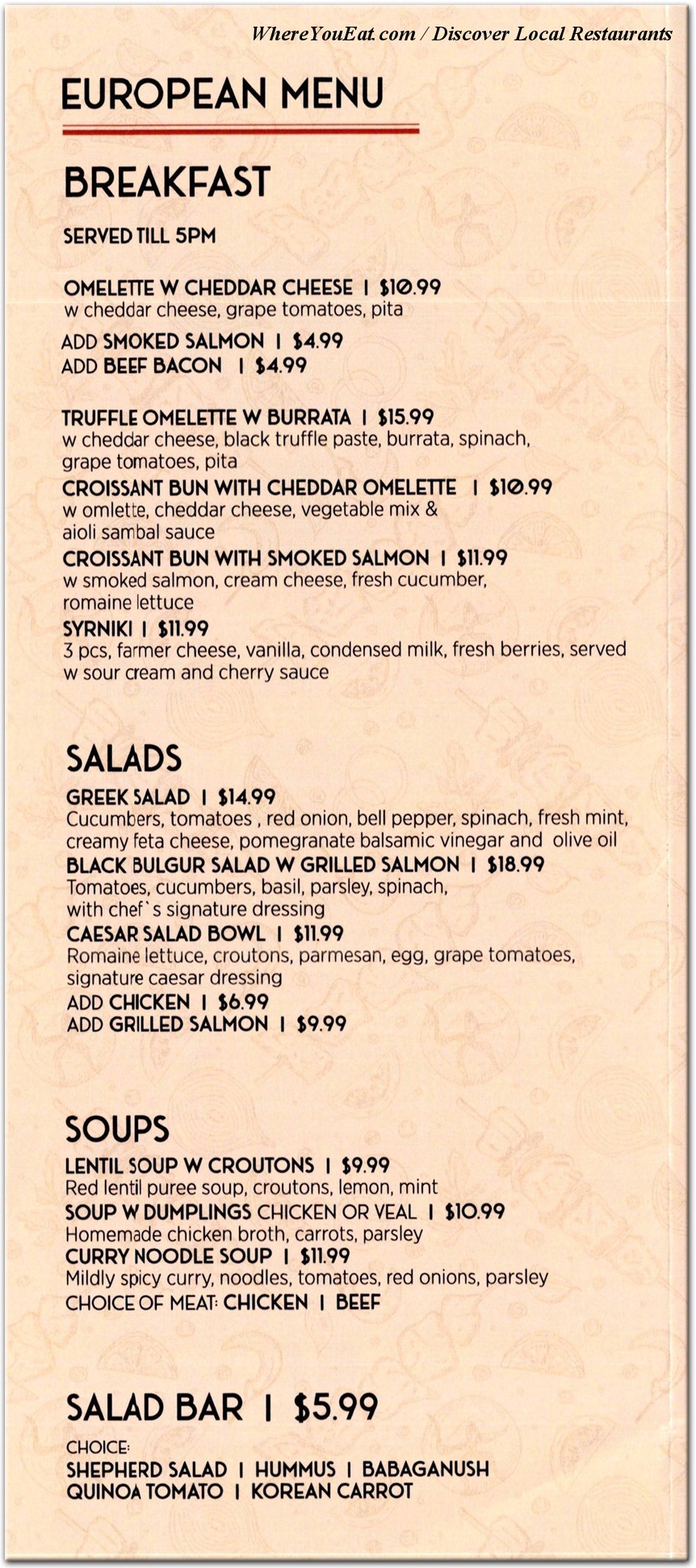 menu image