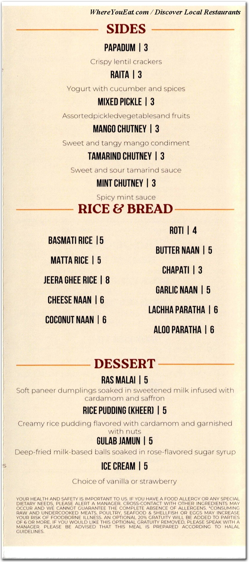 menu image