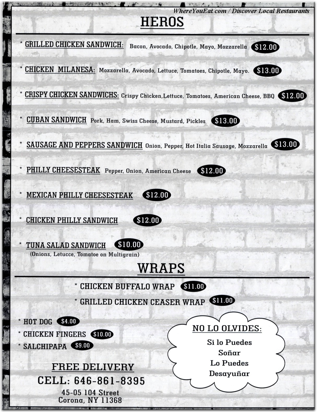 menu image