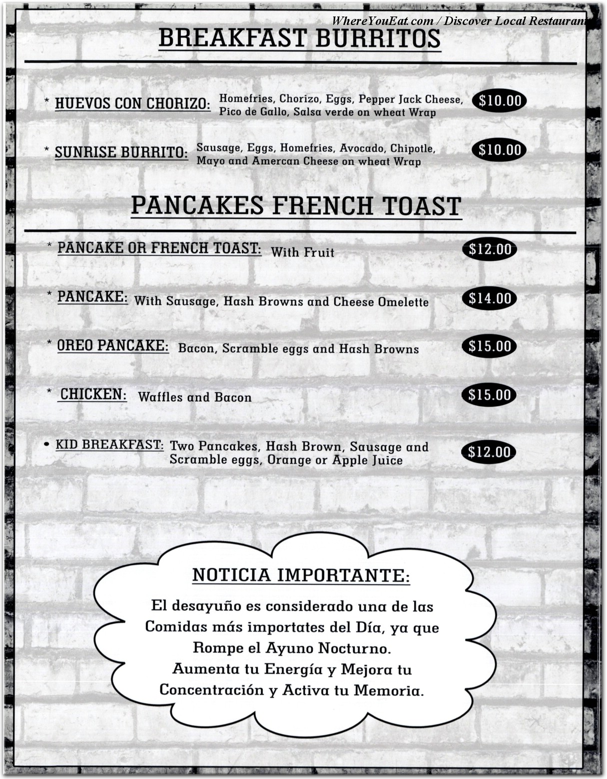 menu image