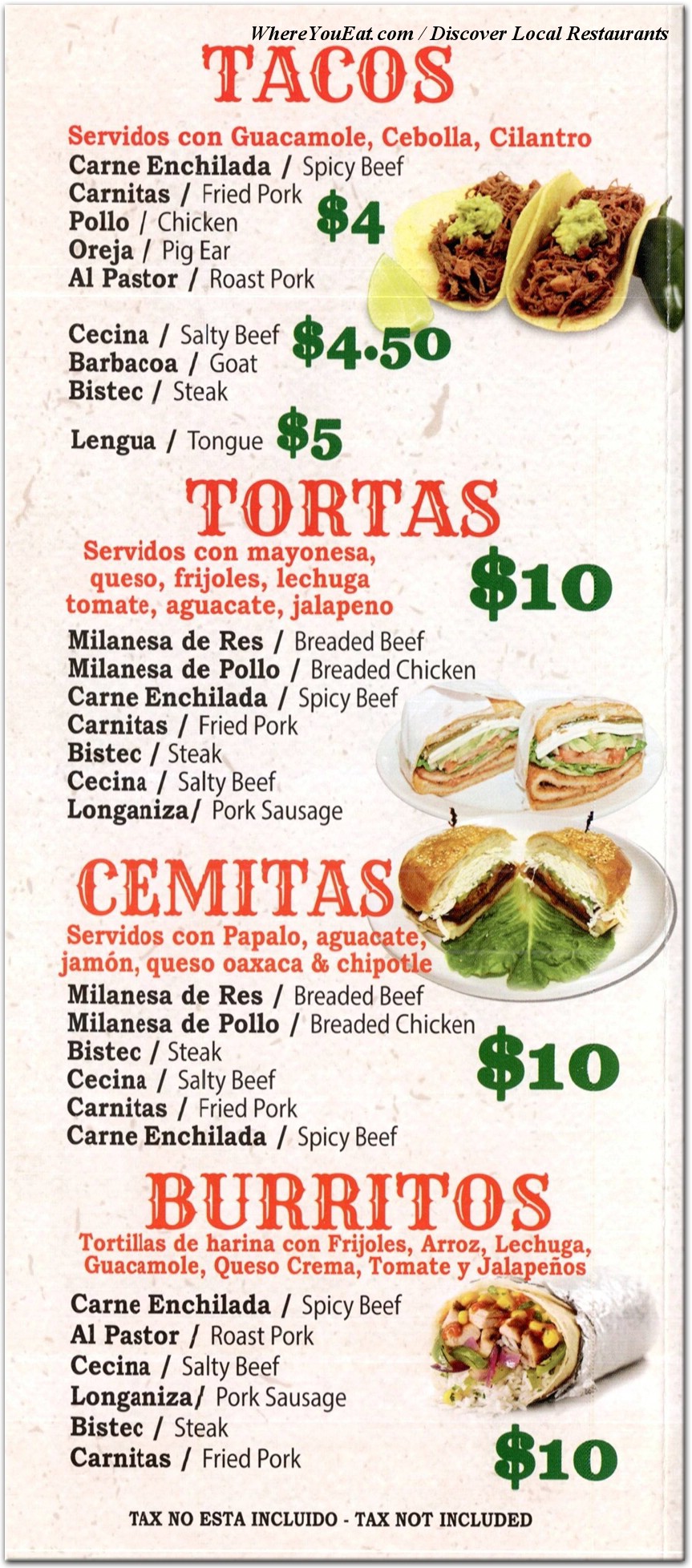 menu image