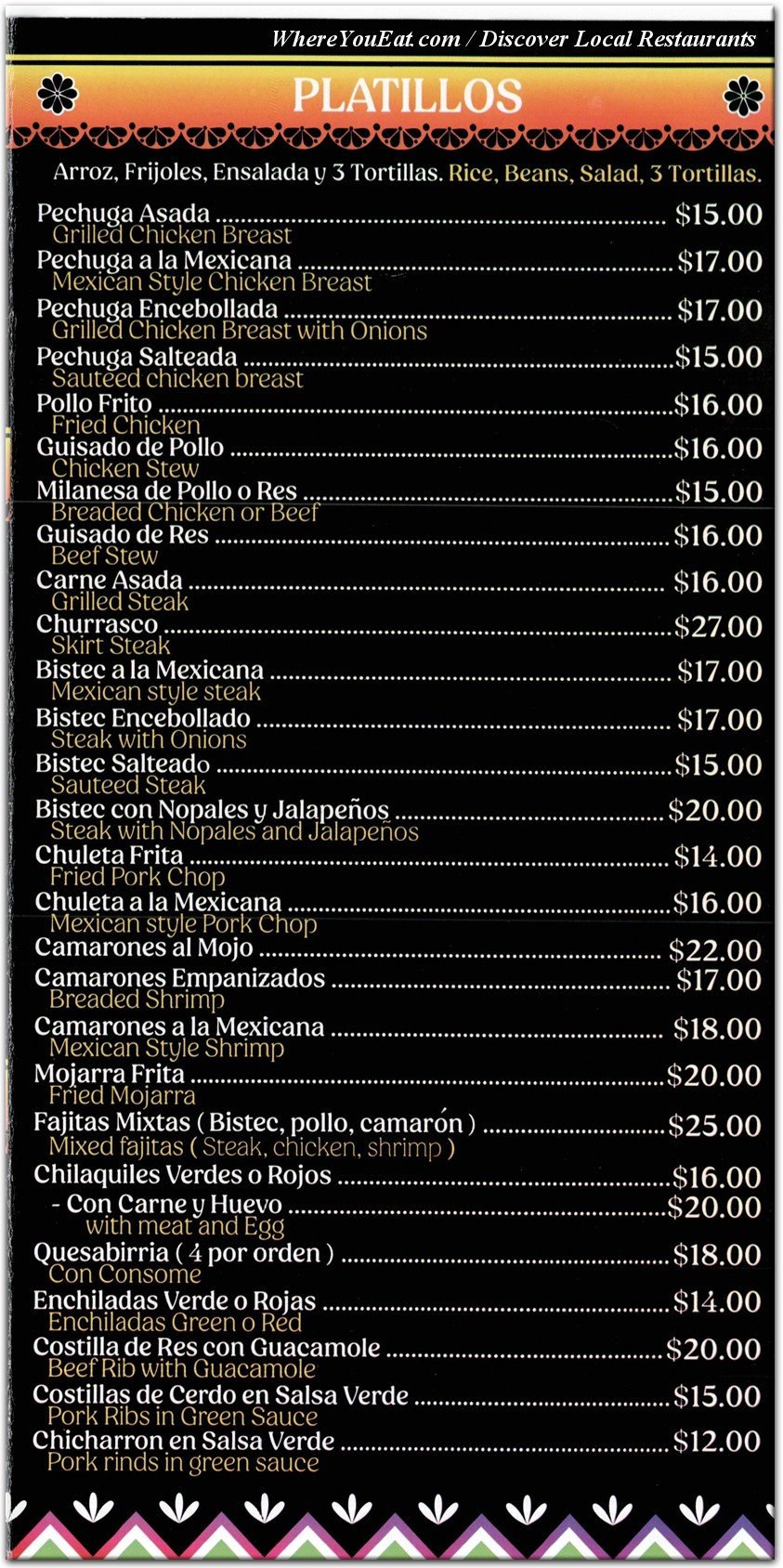 menu image