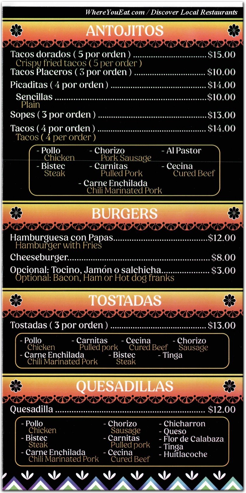 menu image