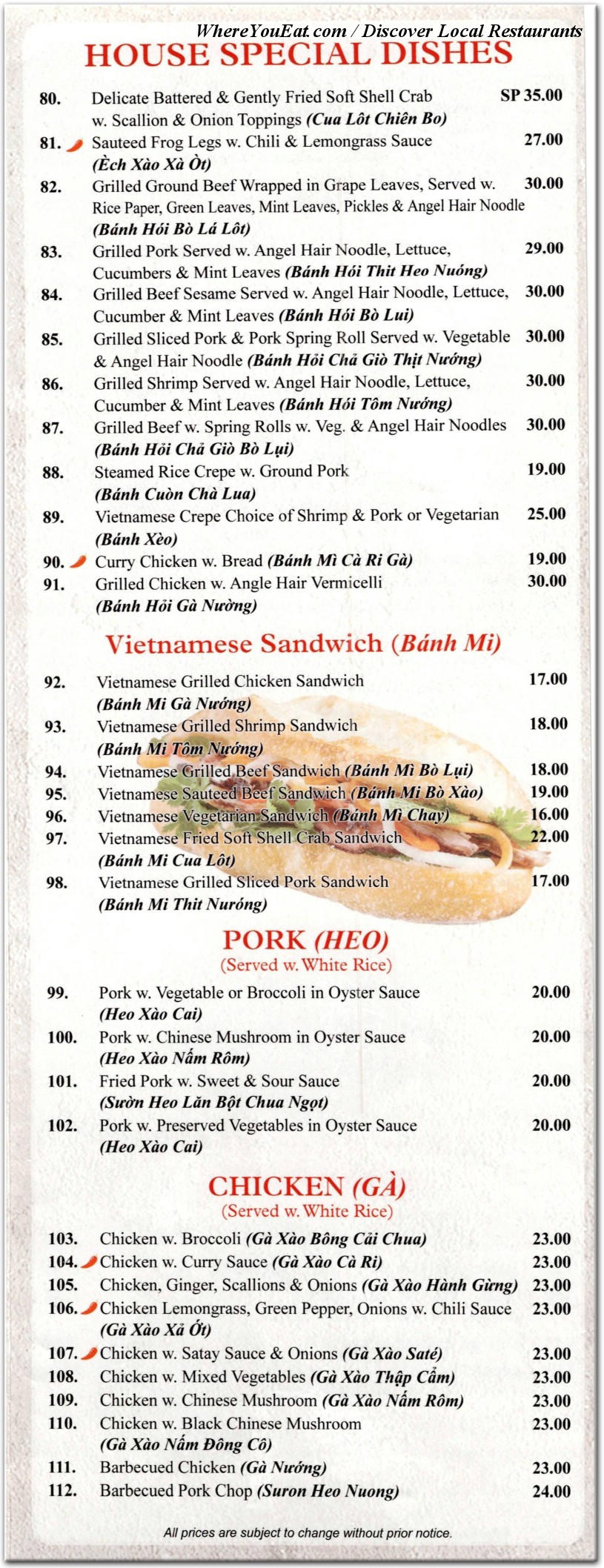 menu image
