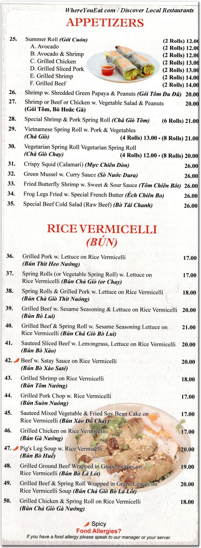 menu image