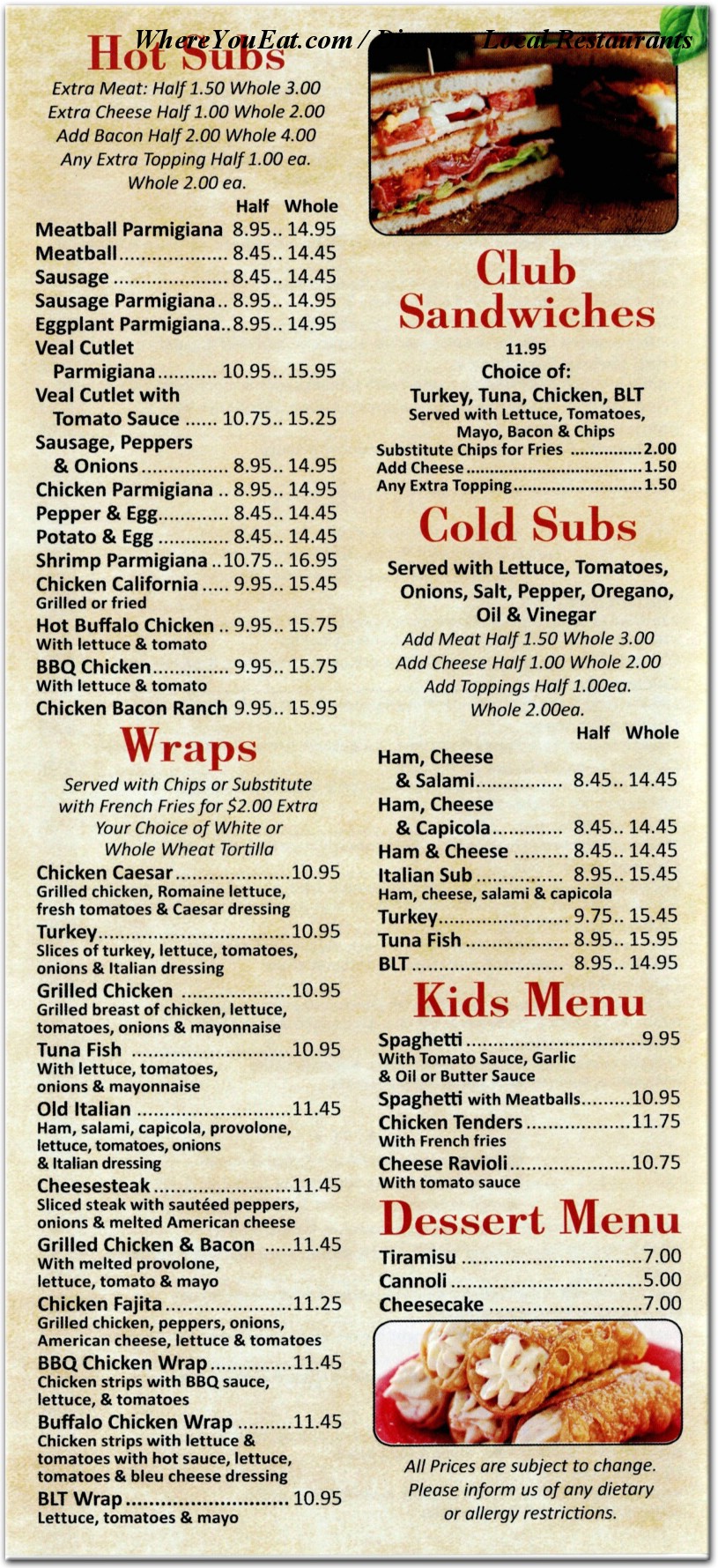 menu image