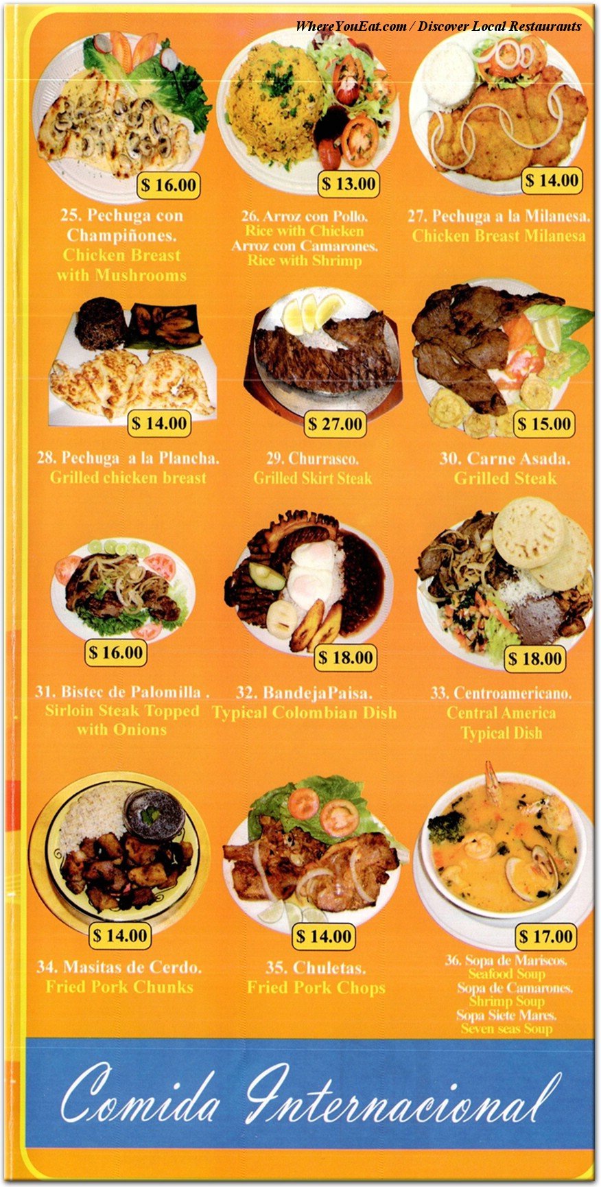 menu image