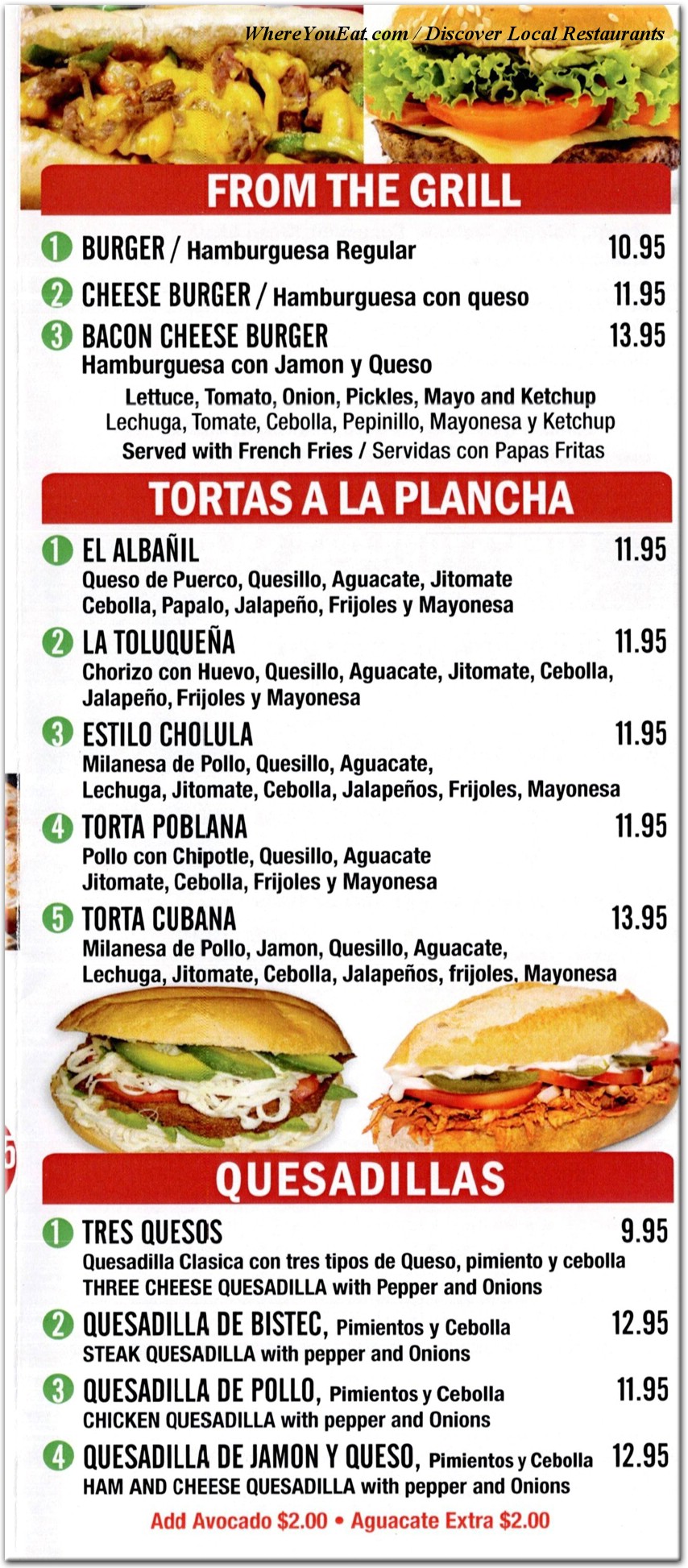 menu image