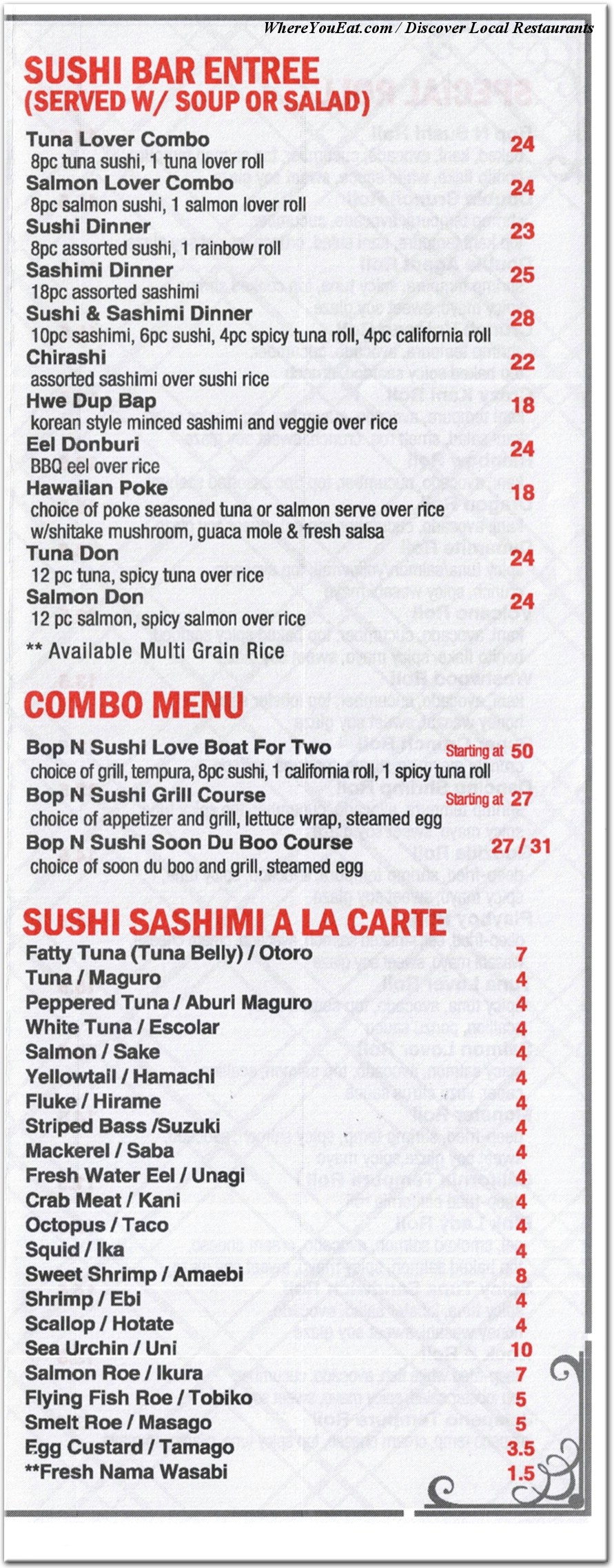 menu image
