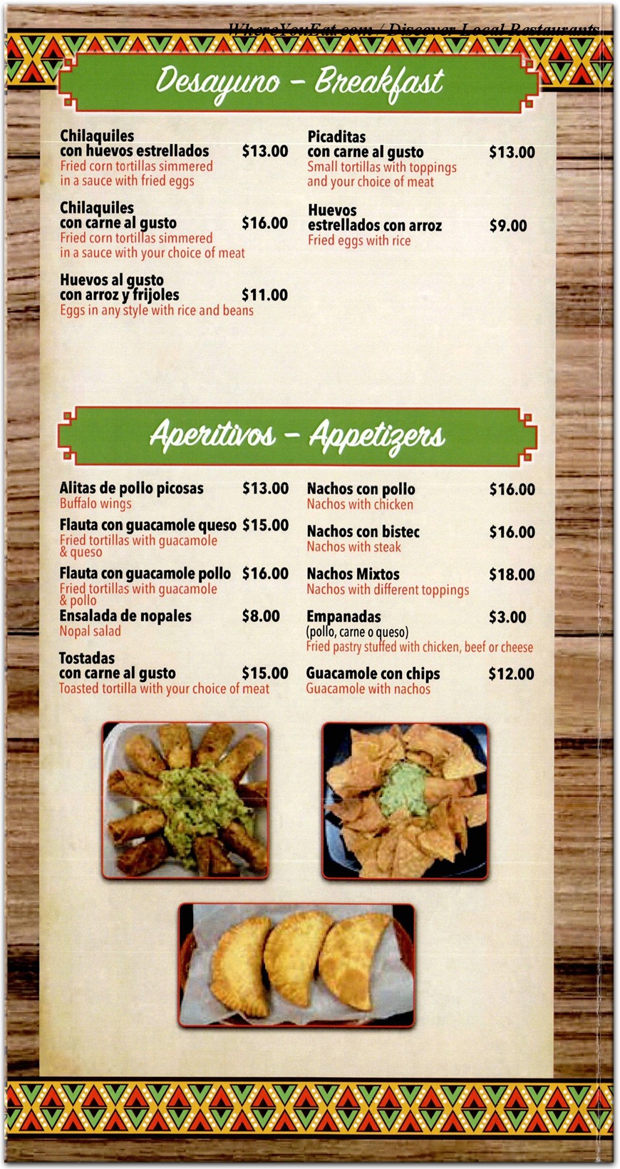 menu image