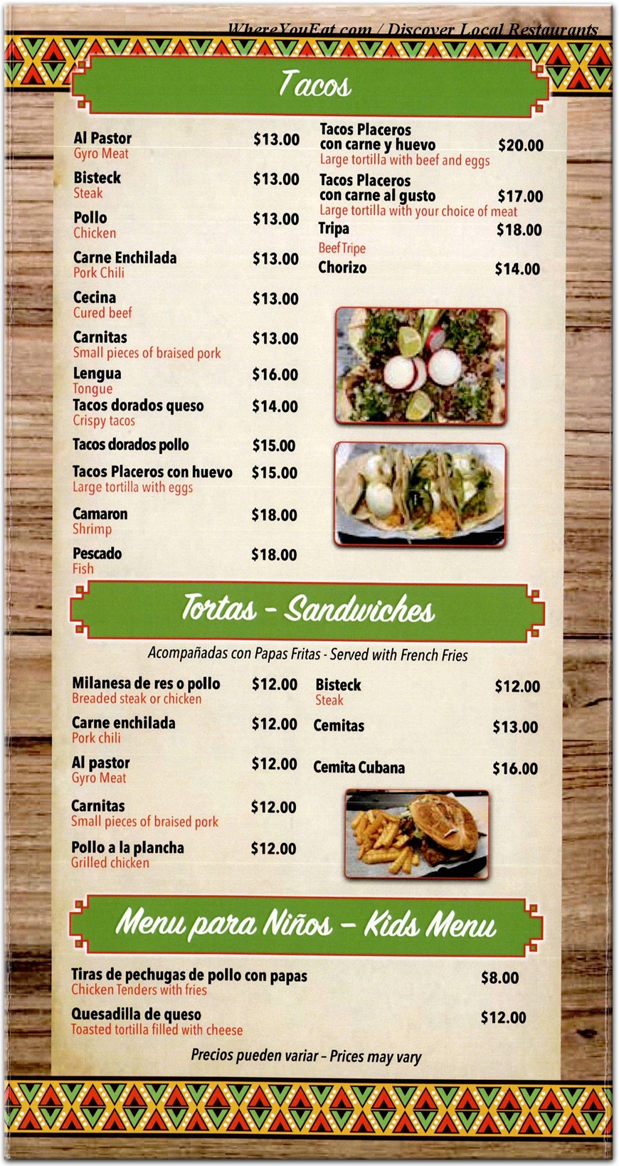 menu image