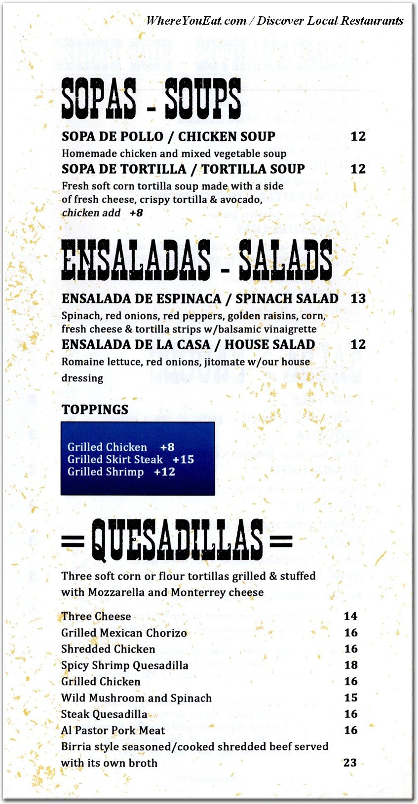 menu image