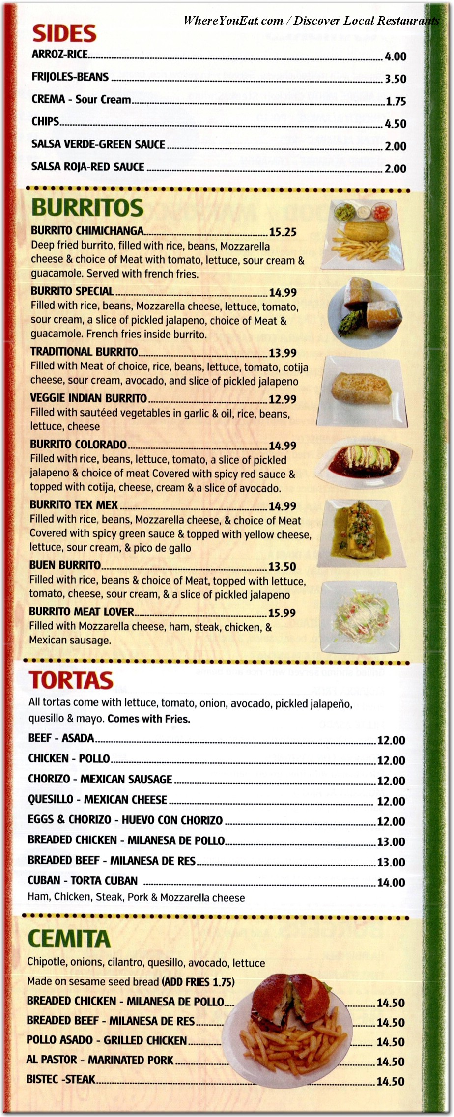 menu image