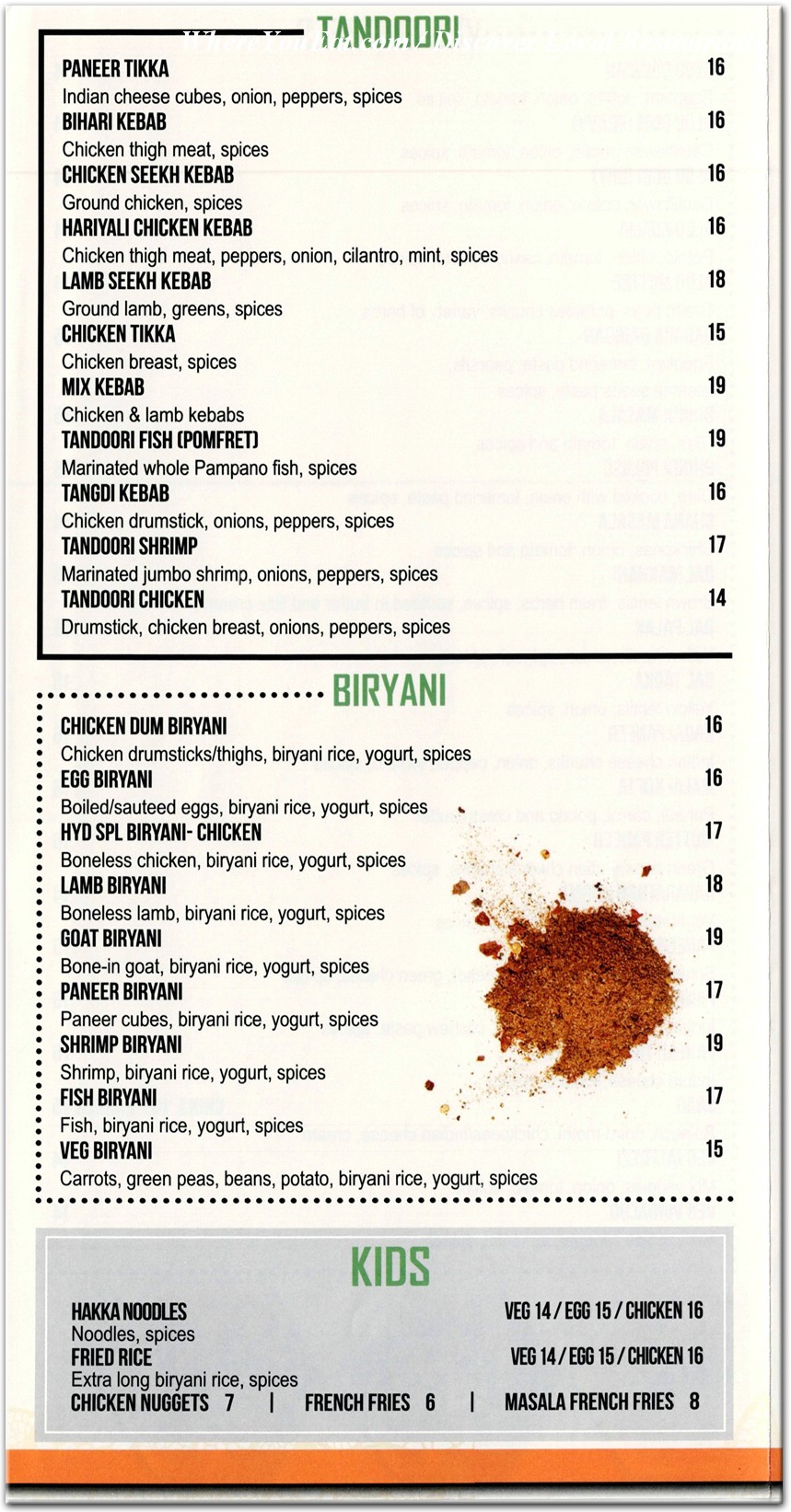 menu image