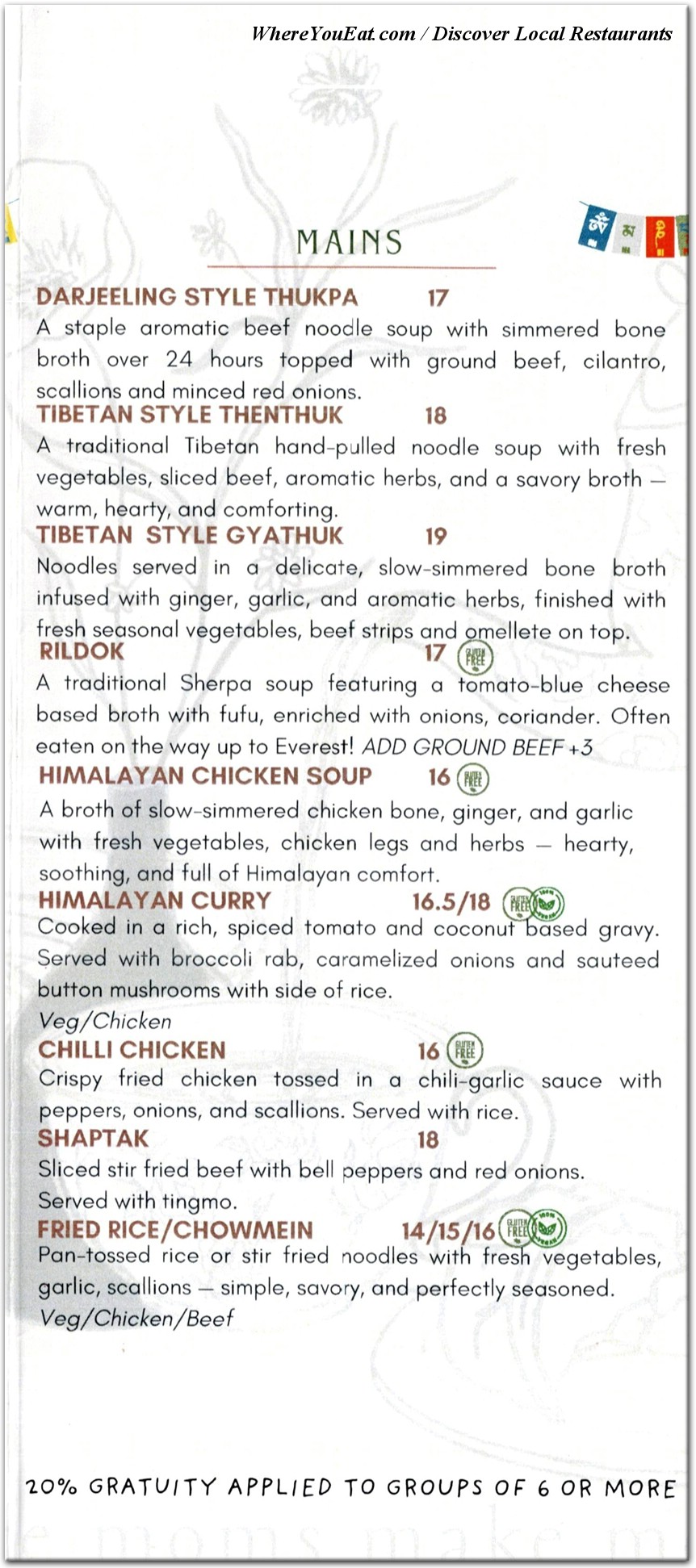 menu image