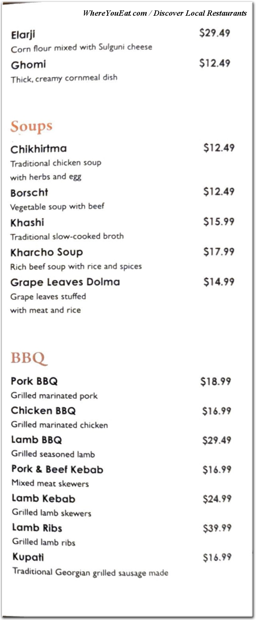 menu image