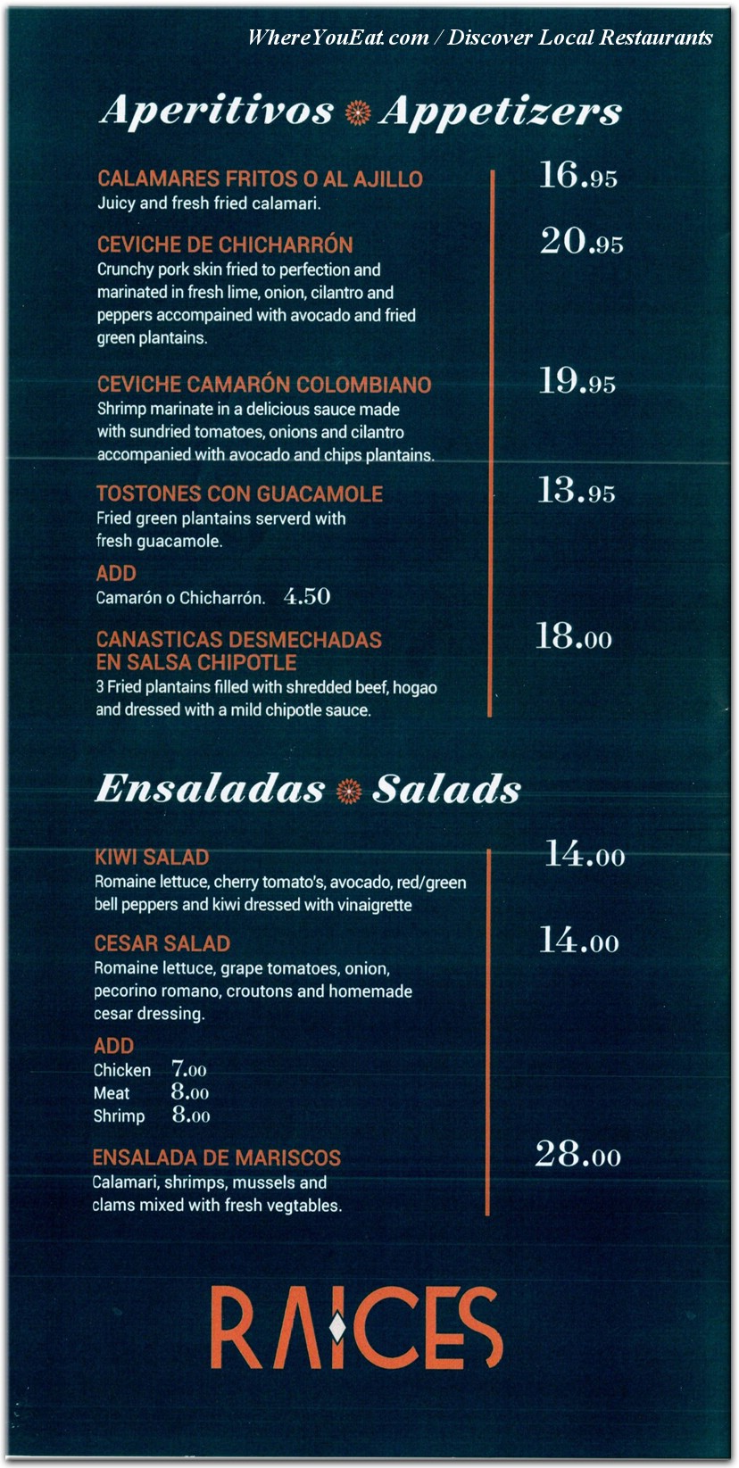 menu image