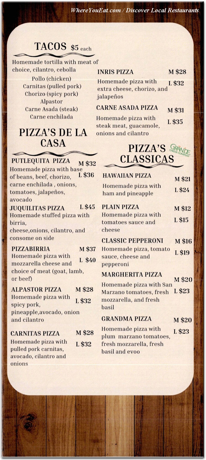 menu image
