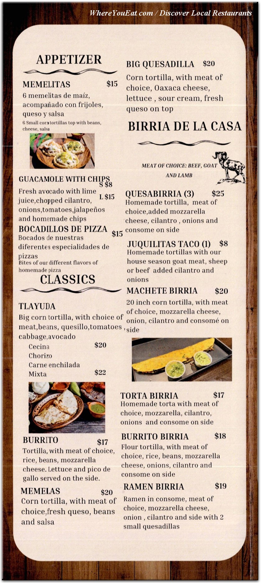 menu image