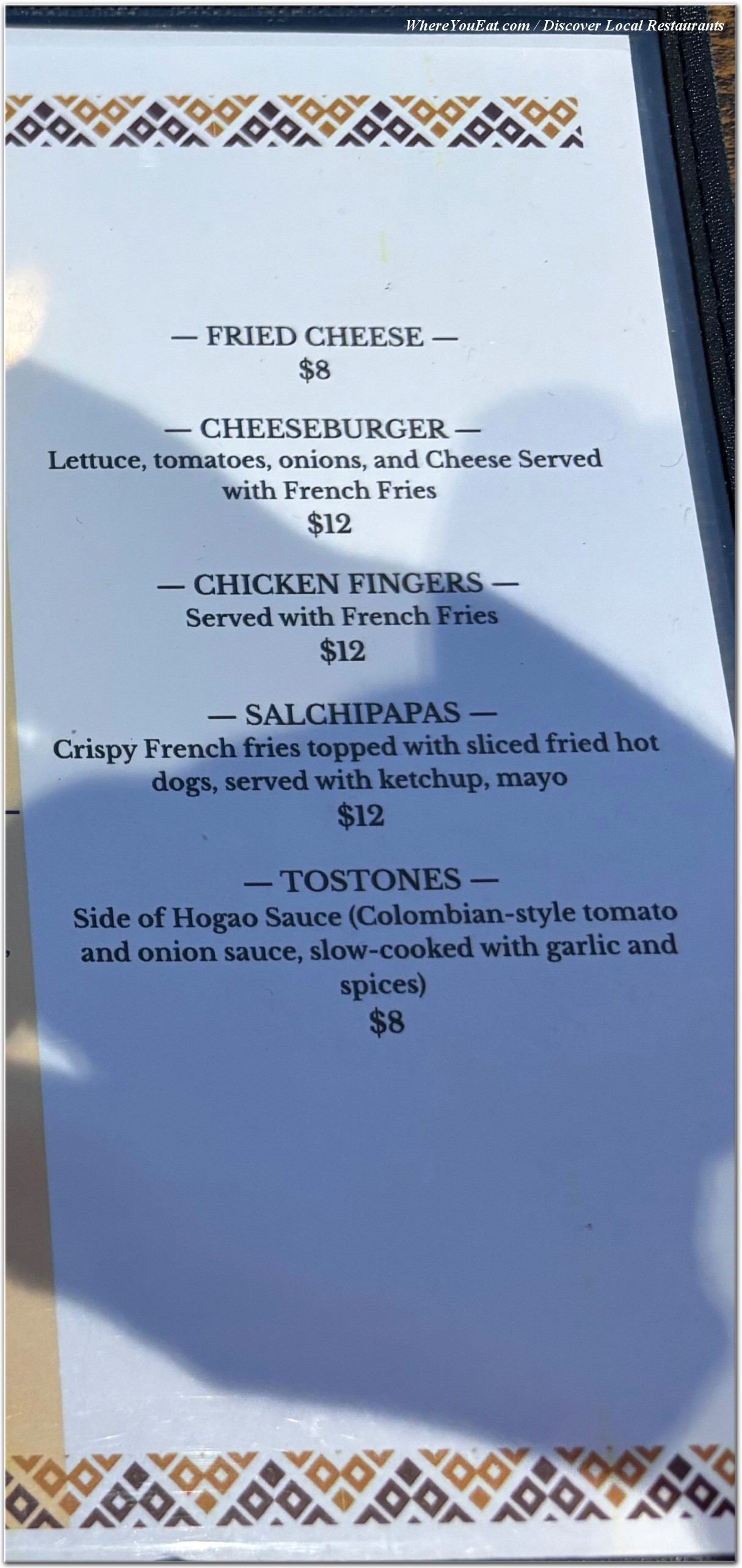 menu image