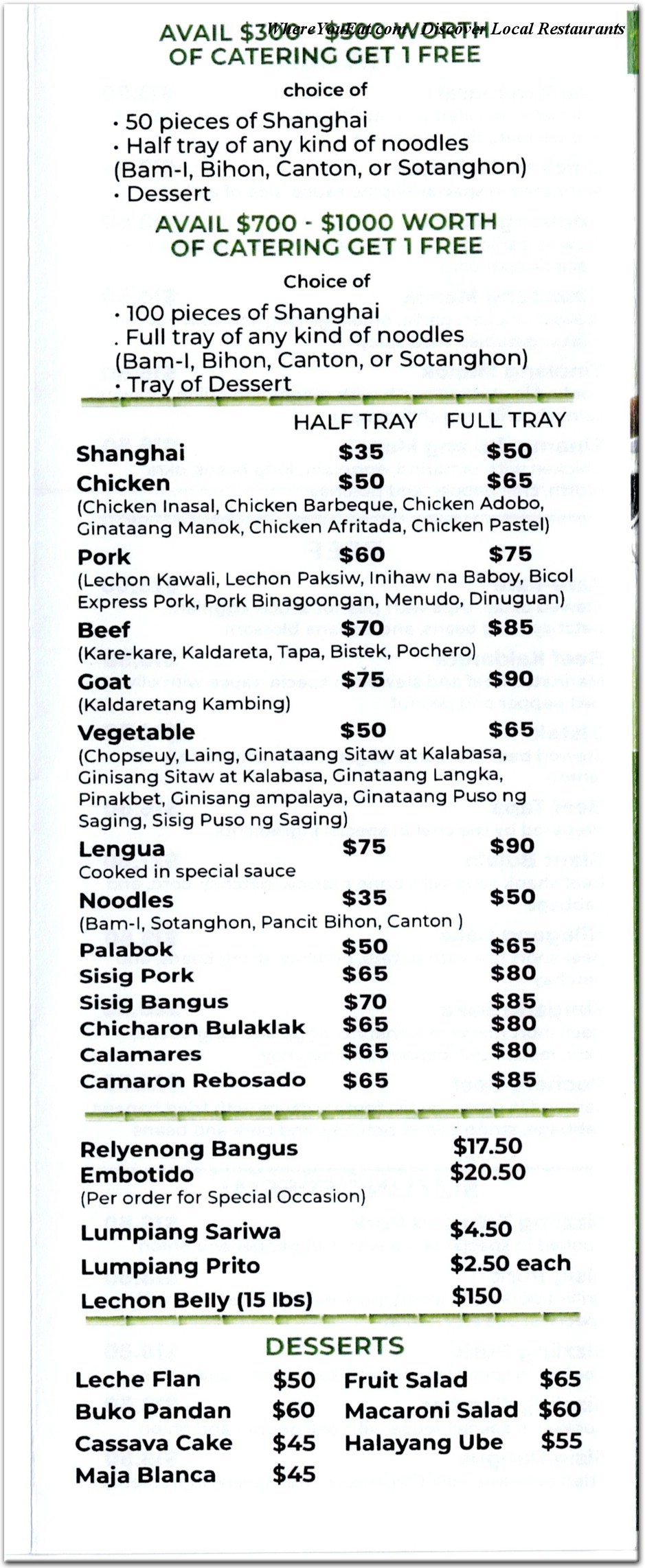 menu image