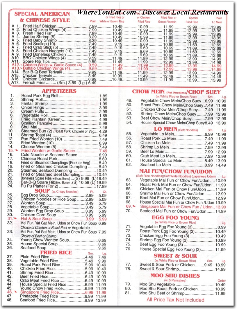 menu image