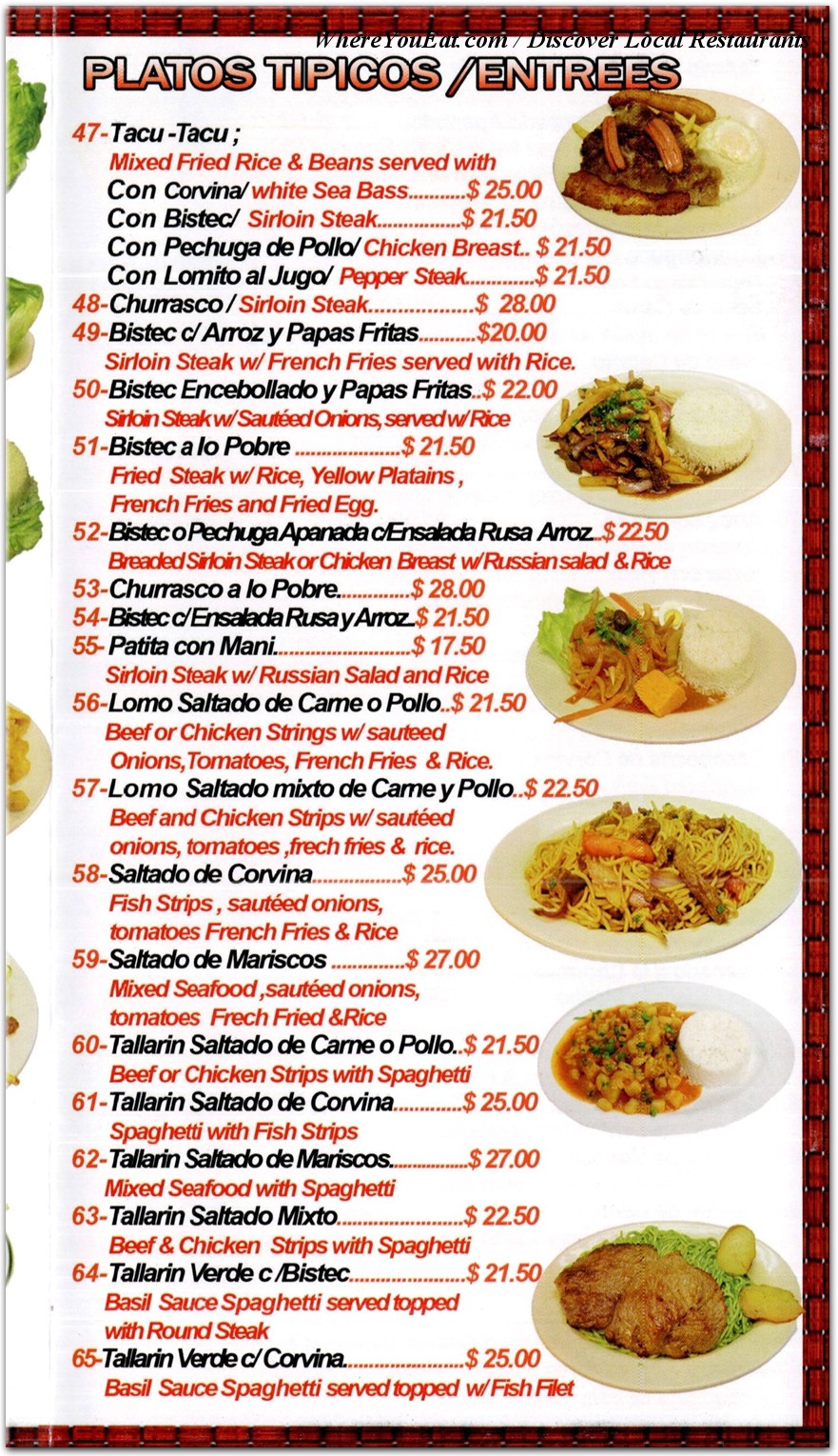 menu image