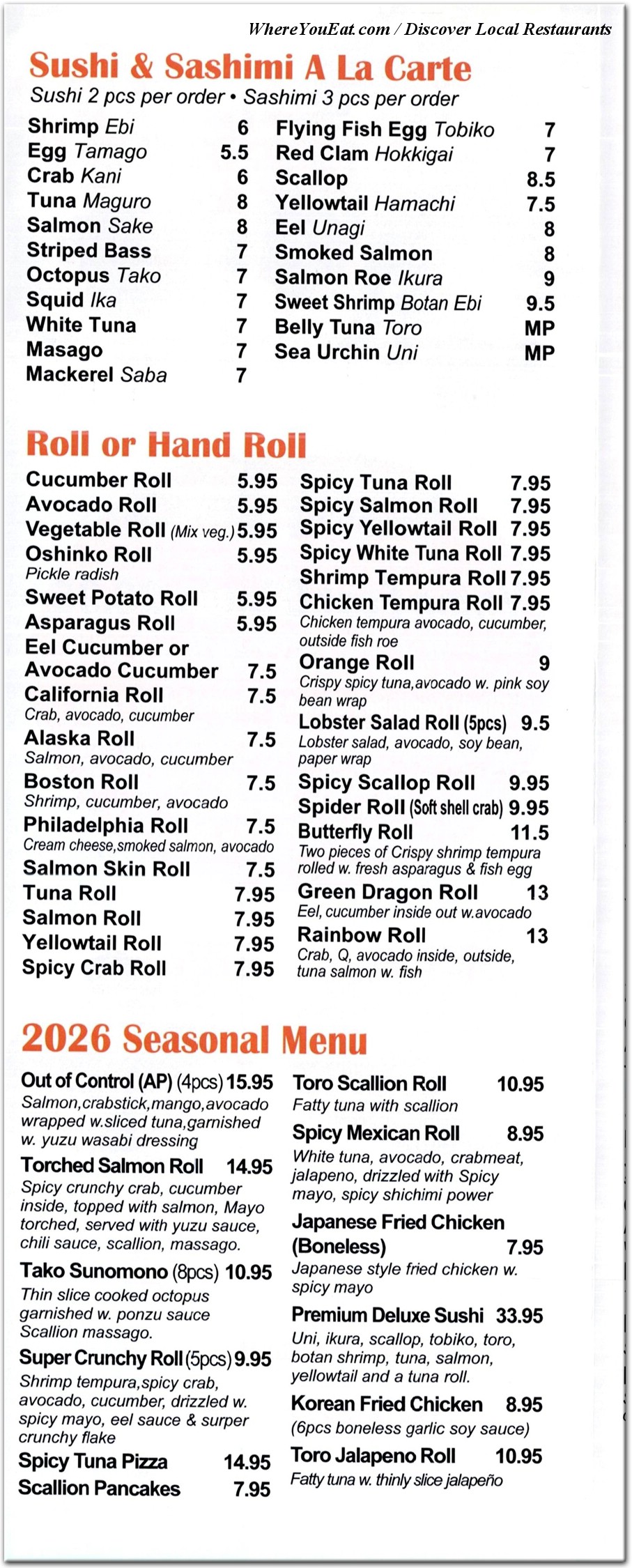 menu image