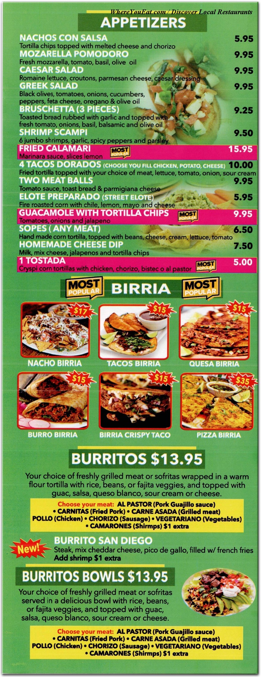 menu image