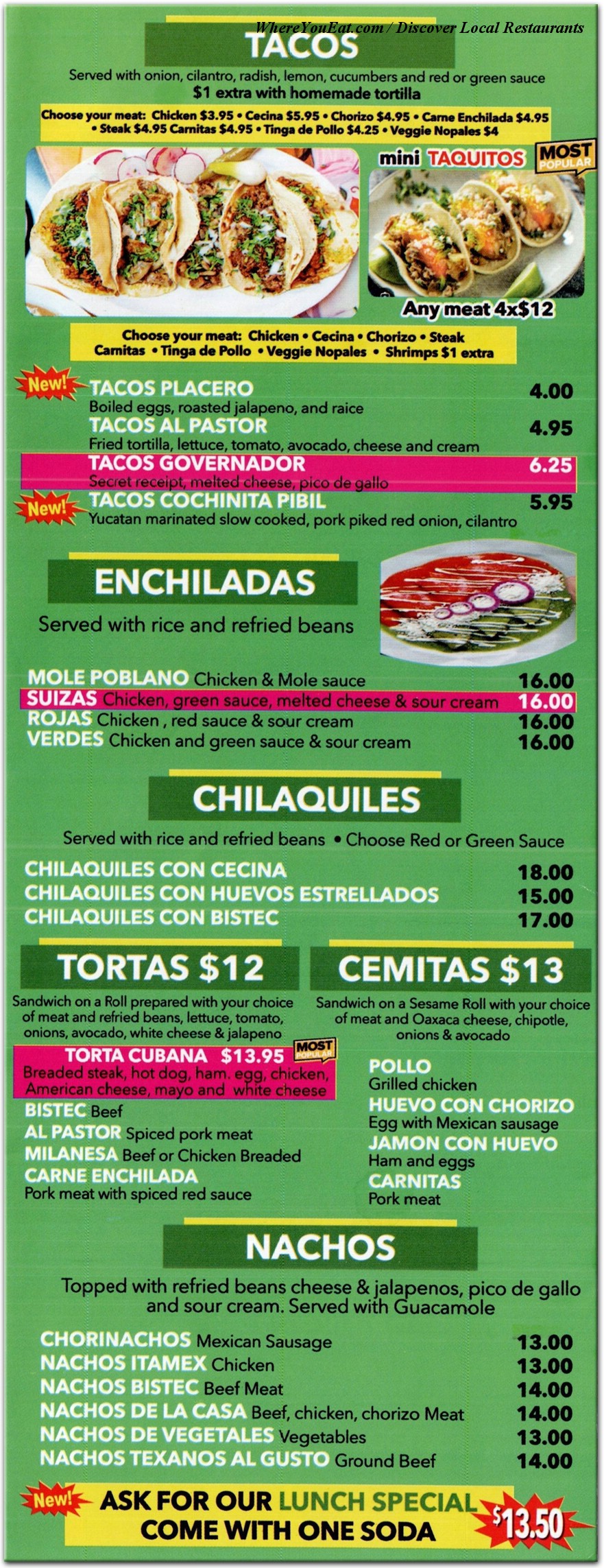 menu image