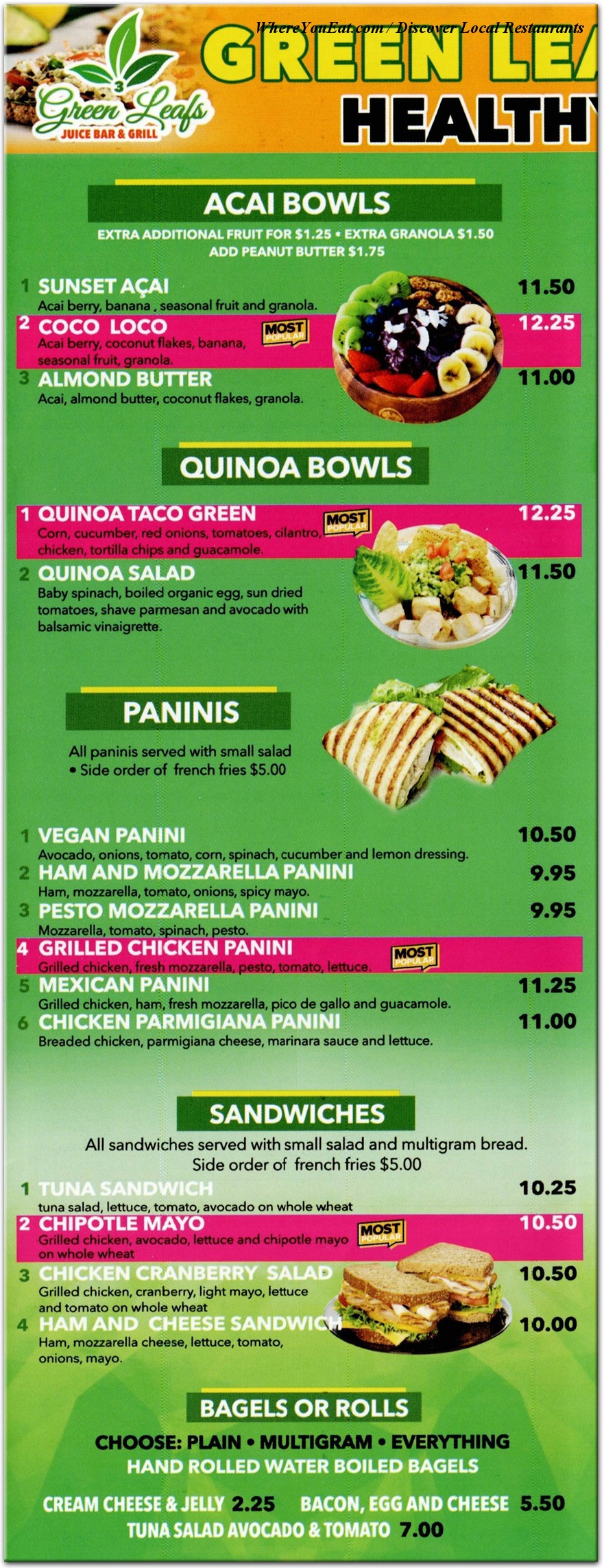 menu image