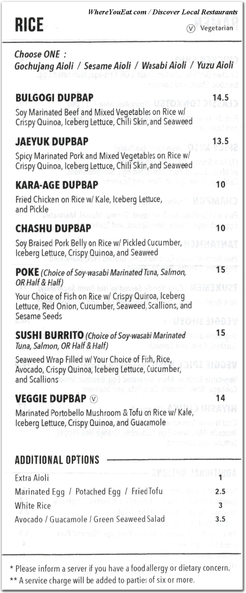 menu image