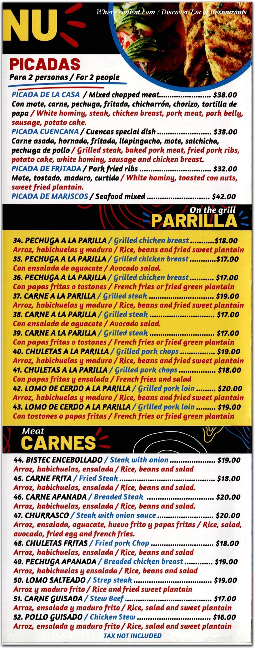 menu image