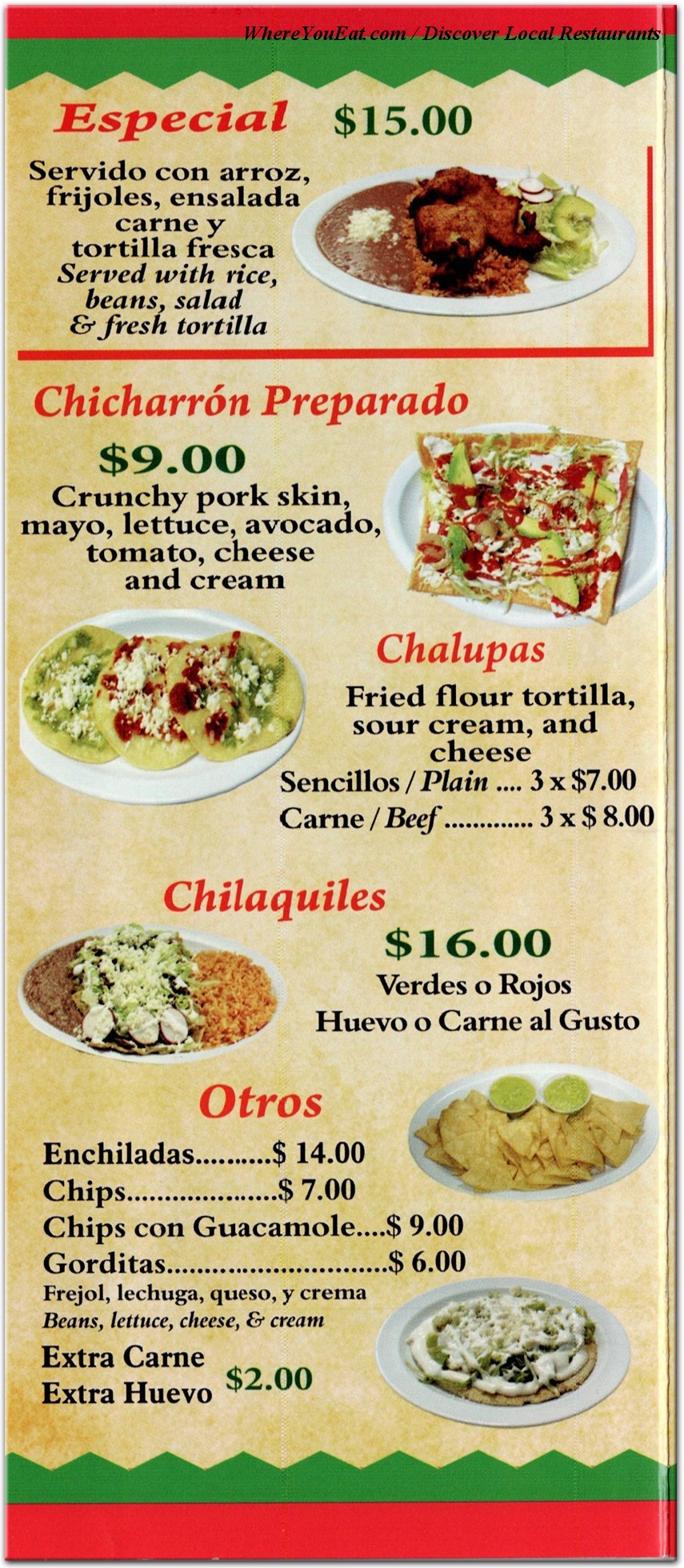 menu image