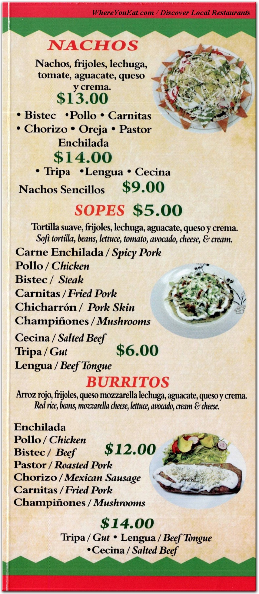 menu image
