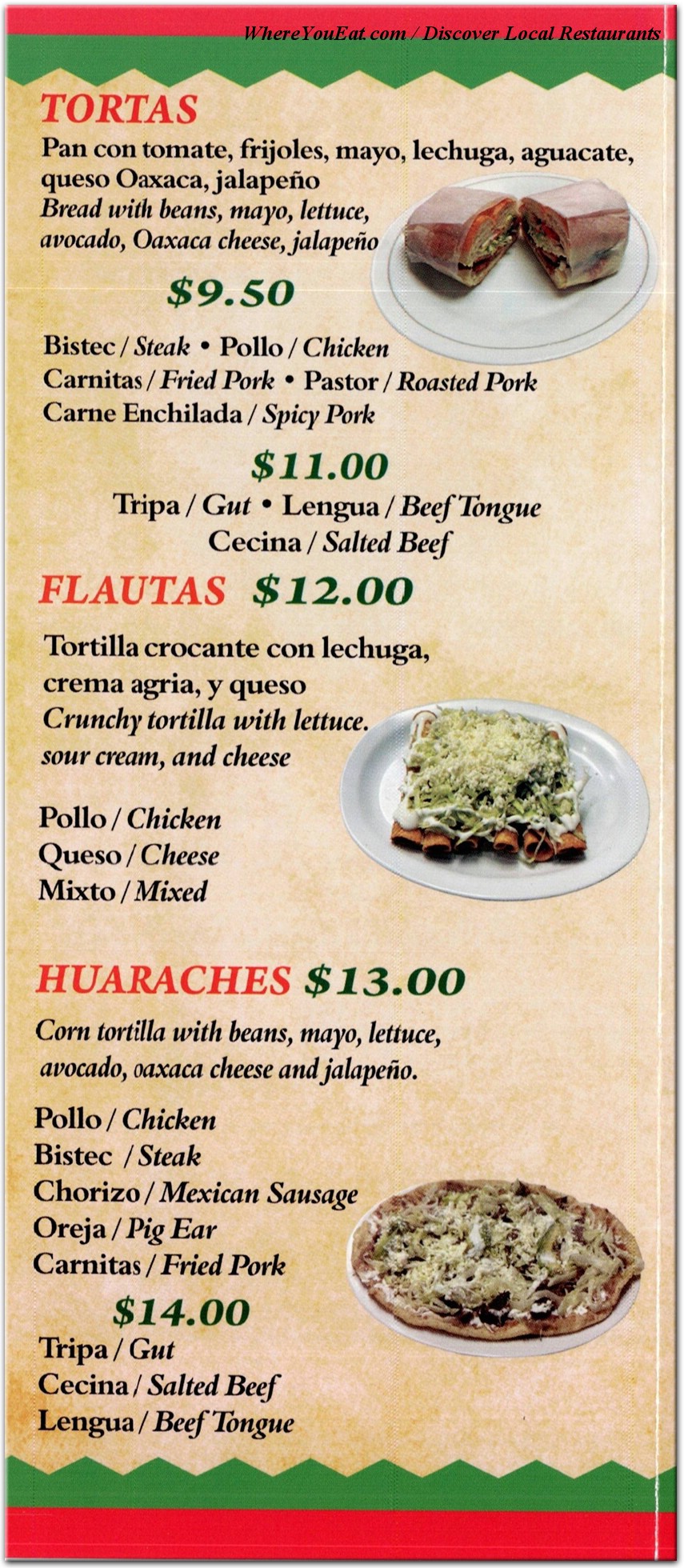 menu image