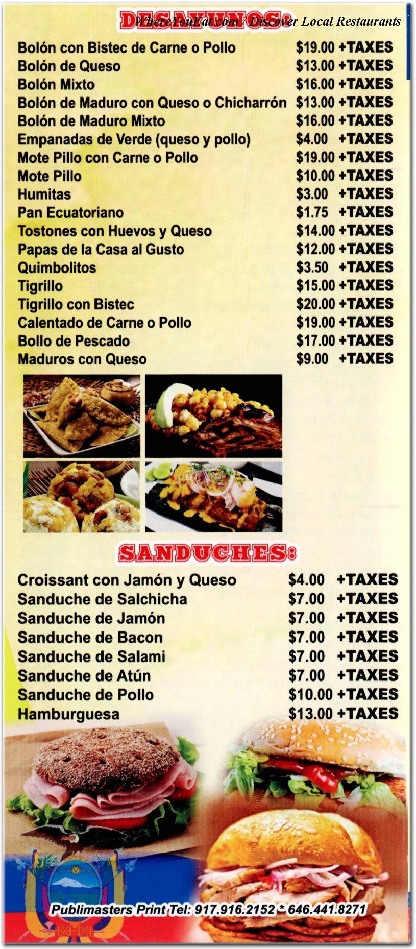 menu image