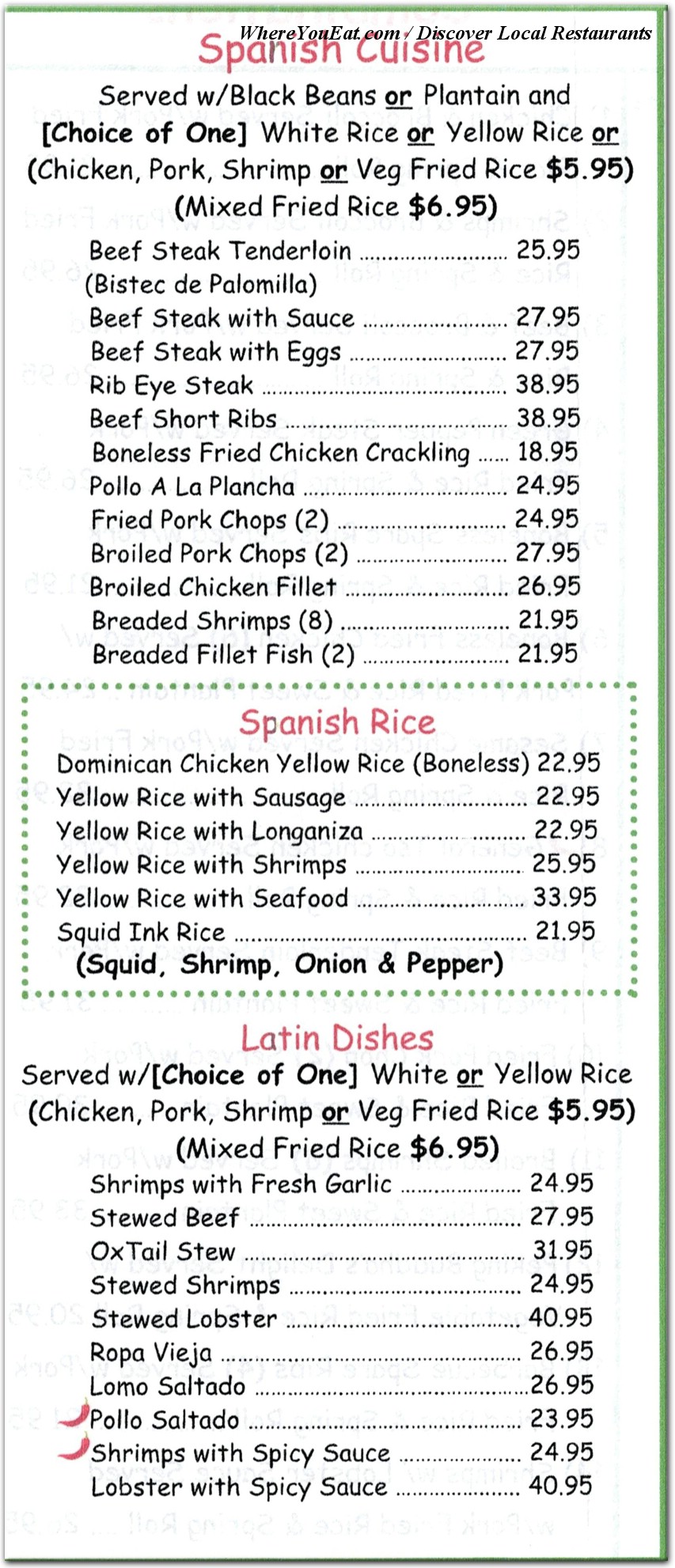 menu image