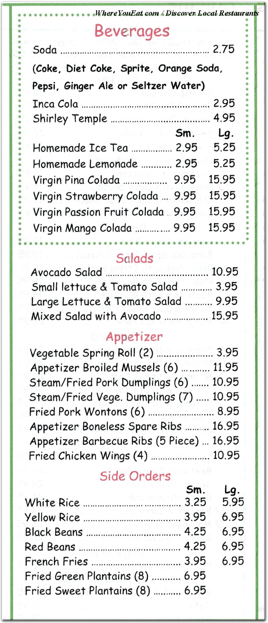 menu image