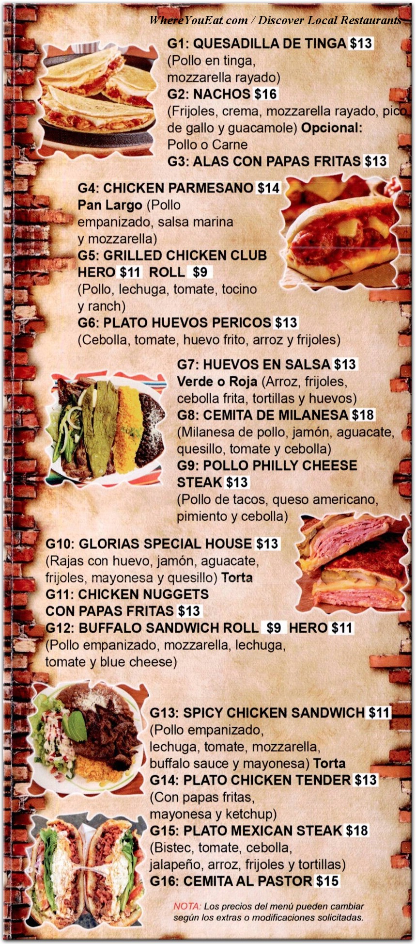 menu image