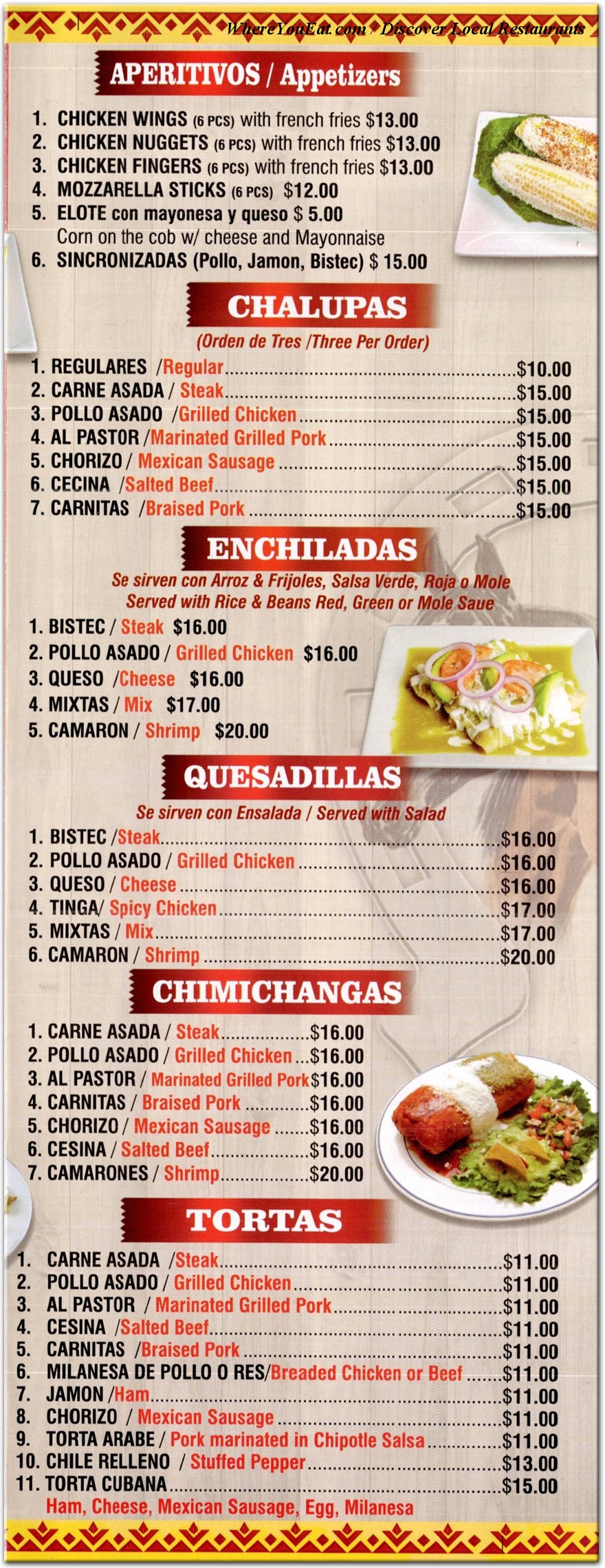 menu image
