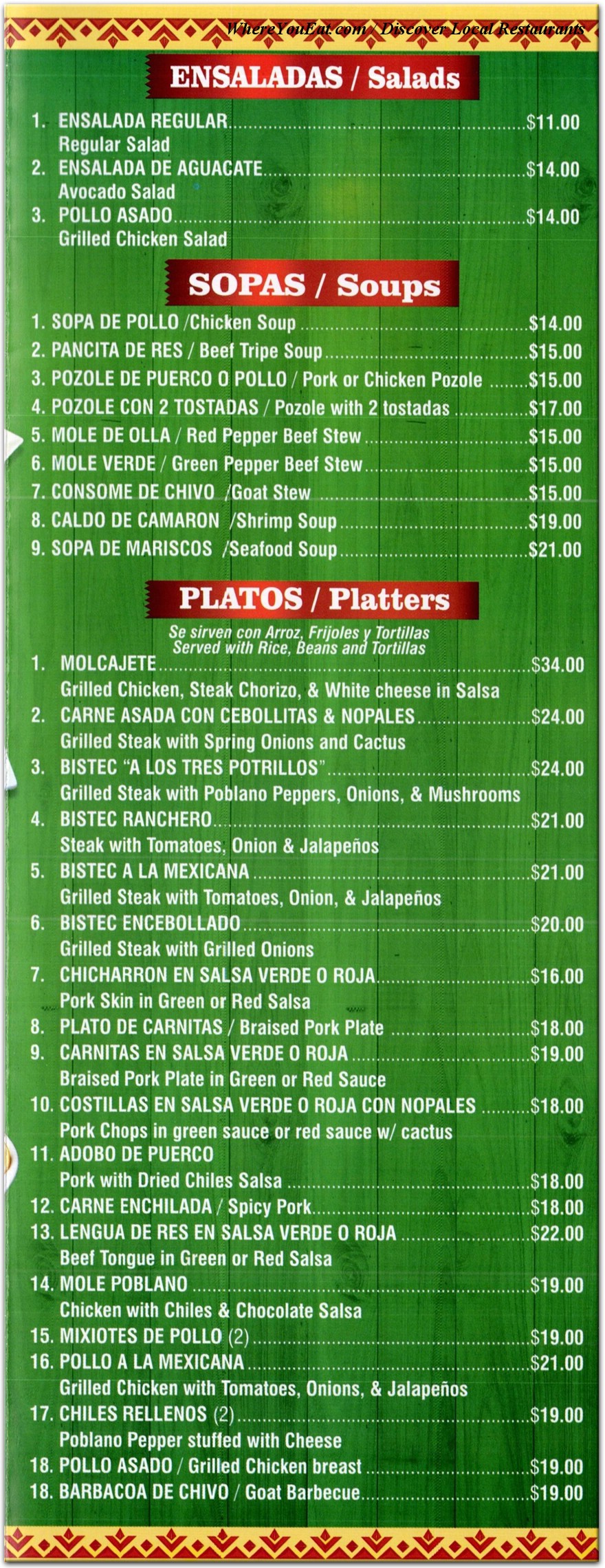 menu image