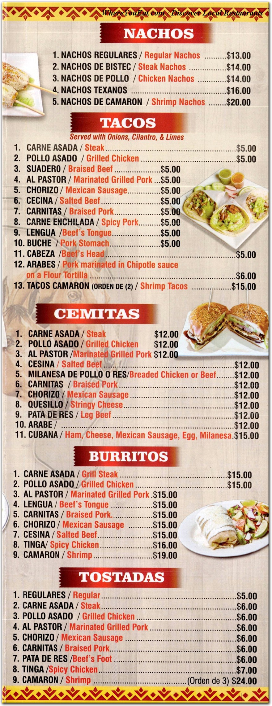 menu image