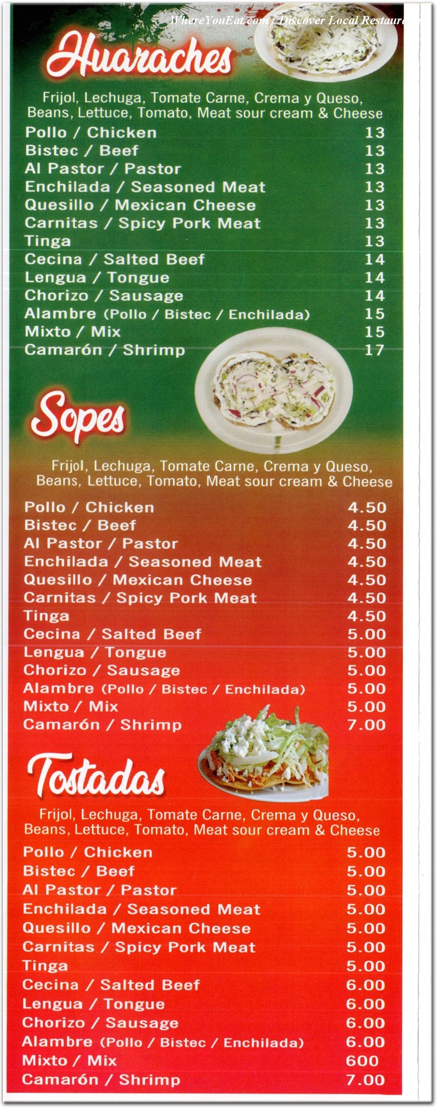 menu image