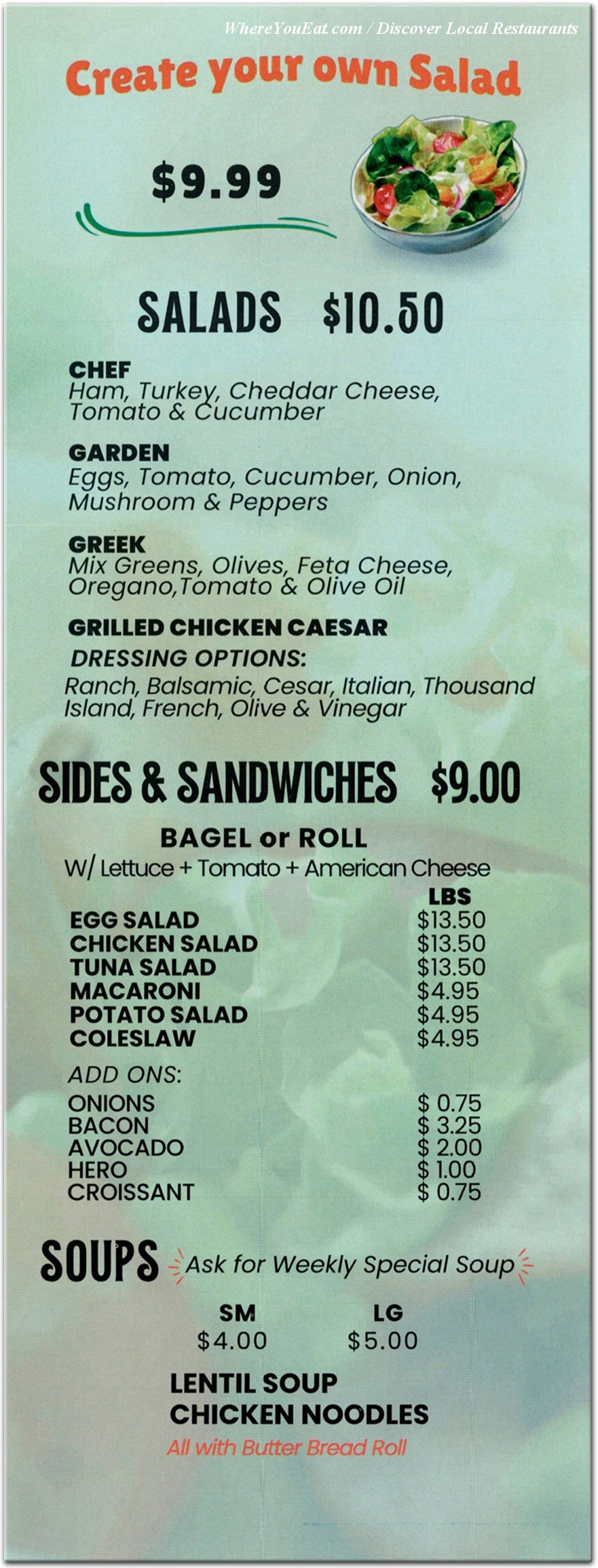 menu image