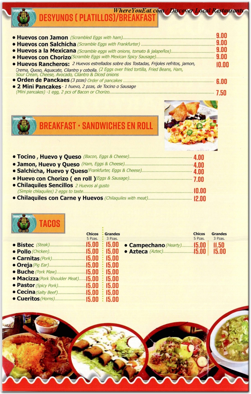 menu image